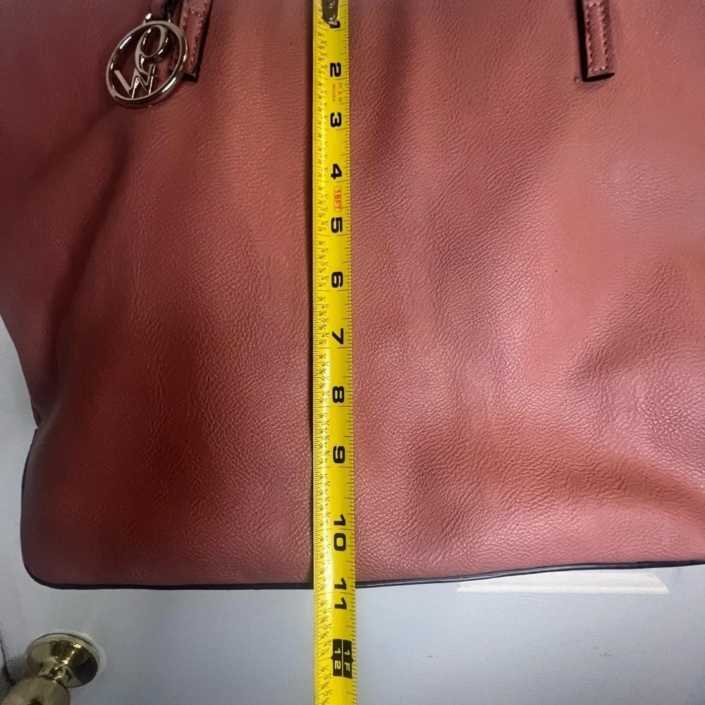 Nine West Pink Tote Bag Spacious Minimalist Design